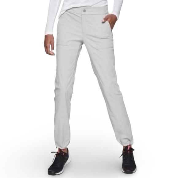 ATHLETA Trekkie Hike Gray Cargo Pants Sz 8 - Picture 1 of 5